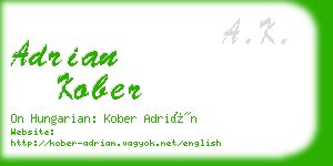 adrian kober business card